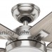 Hunter 54" Brushed Nickel Contemporary Ceiling Fan with Cased White LED Light Kit and Remote Control (Certified Refurbished) - B073G5RBNT